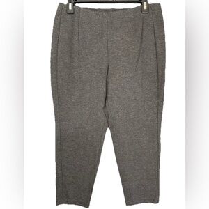 J. Jill Pants Womens Medium Petite Gray Ponte Slim Leg Ankle Pull On Stretch